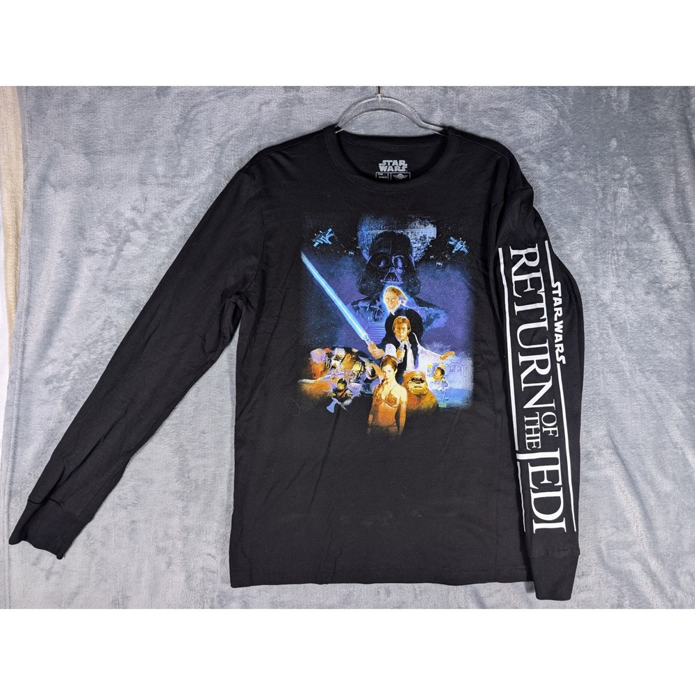 Star Wars Return of the Jedi Long Sleeve Poster Graphic Tee Shirt Mens Medium